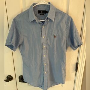 Ralph Lauren button down short sleeved Slim Sz medium
